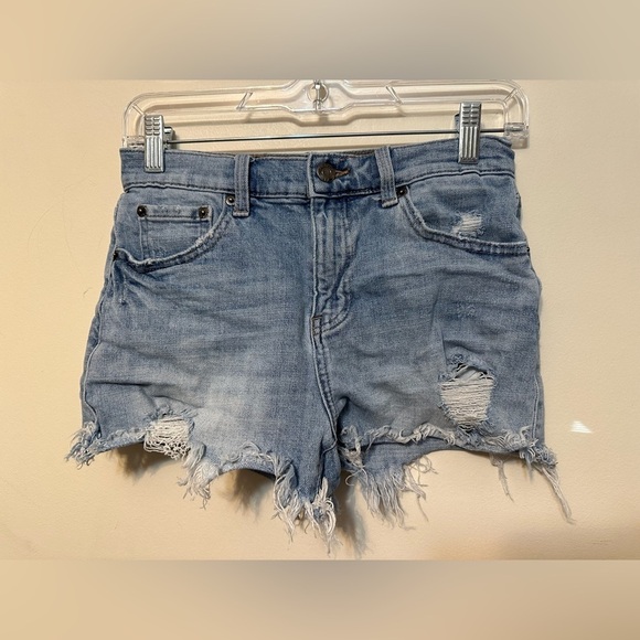 pistola Pants - Pistola X Stitch Fix Distressed Frayed Denim Shorts Size 25‎